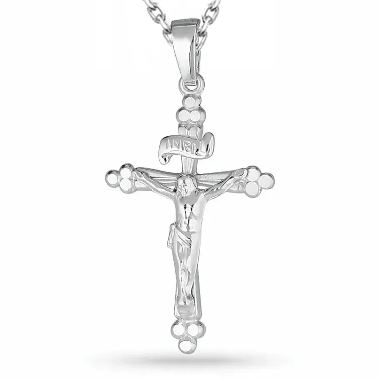 Kreuz mit Jesus Halskette aus Silber und Anhänger aus Silber - Amoré