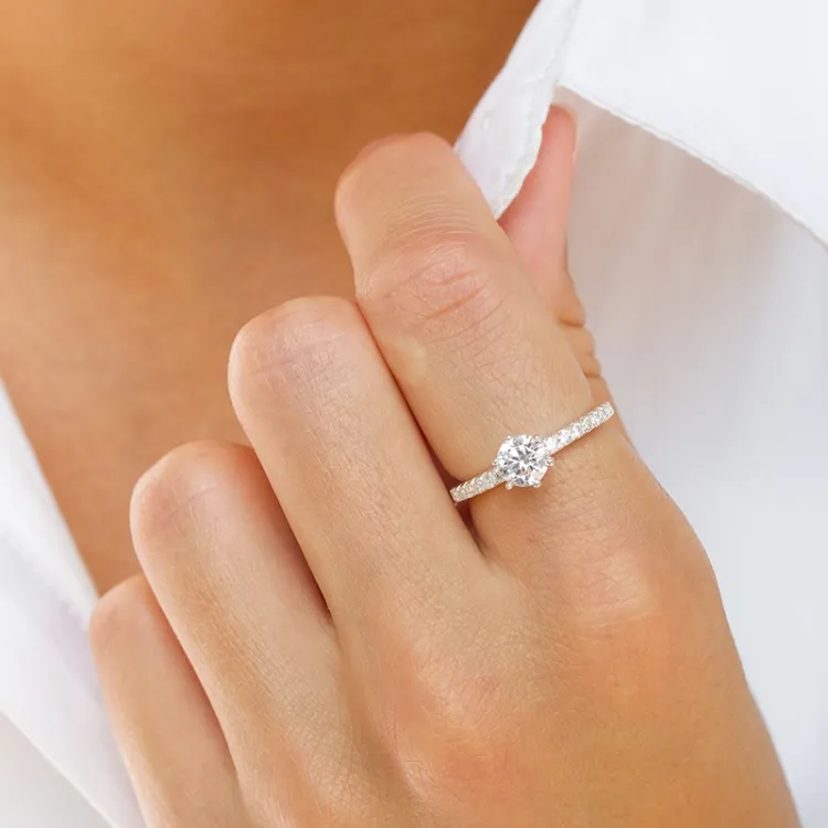 Zirkon Ring aus Silber