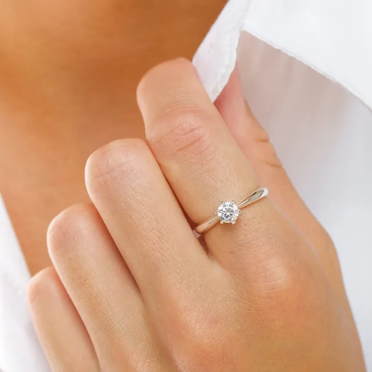 Zirkon Solitärring aus Silber