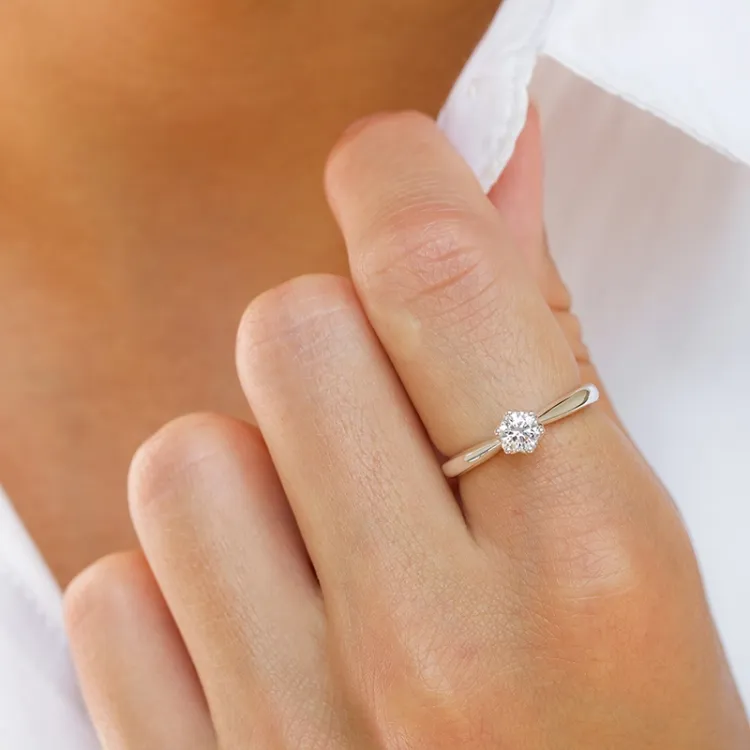 Zirkon Solitärring aus Silber