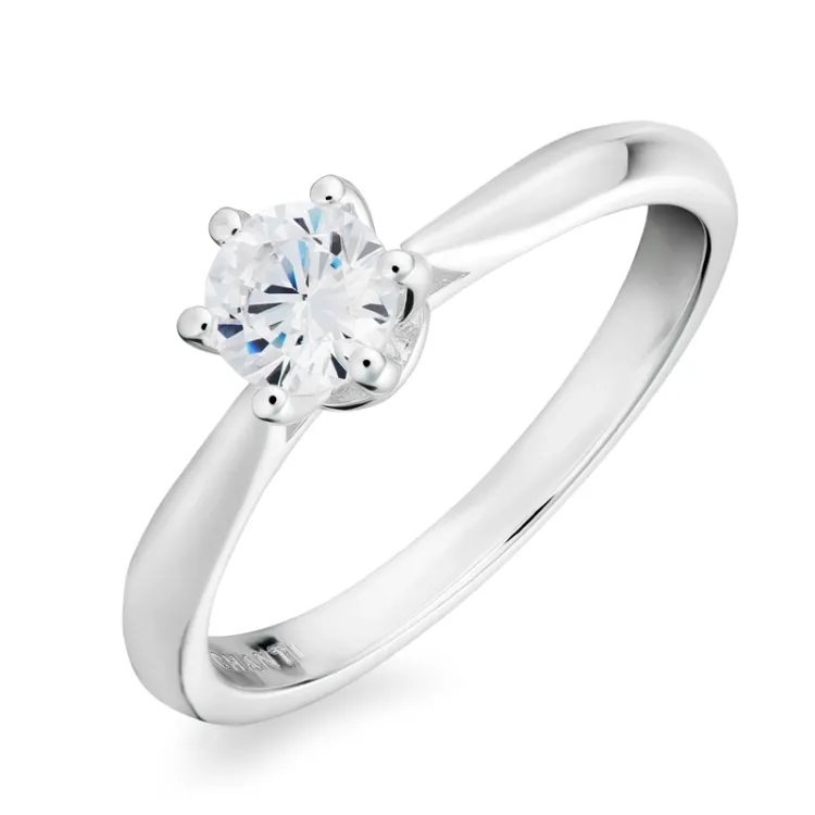 Zirkon Solitärring aus Silber