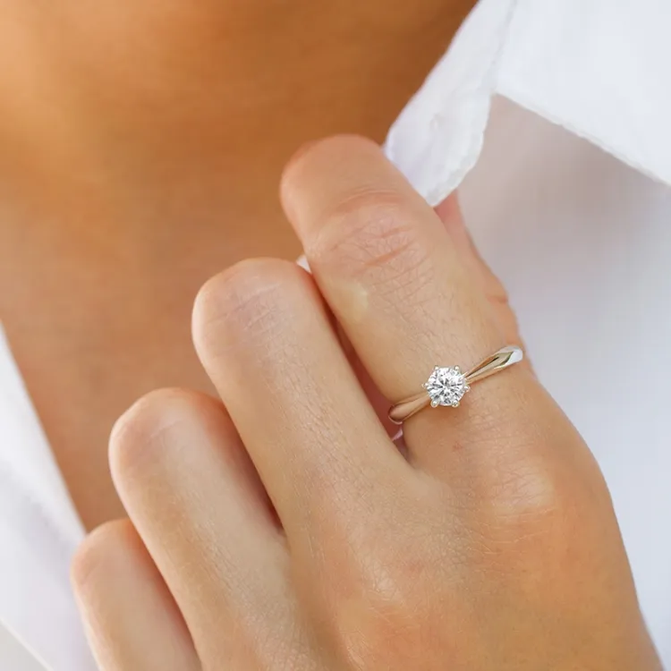 Zirkon Solitärring aus Silber
