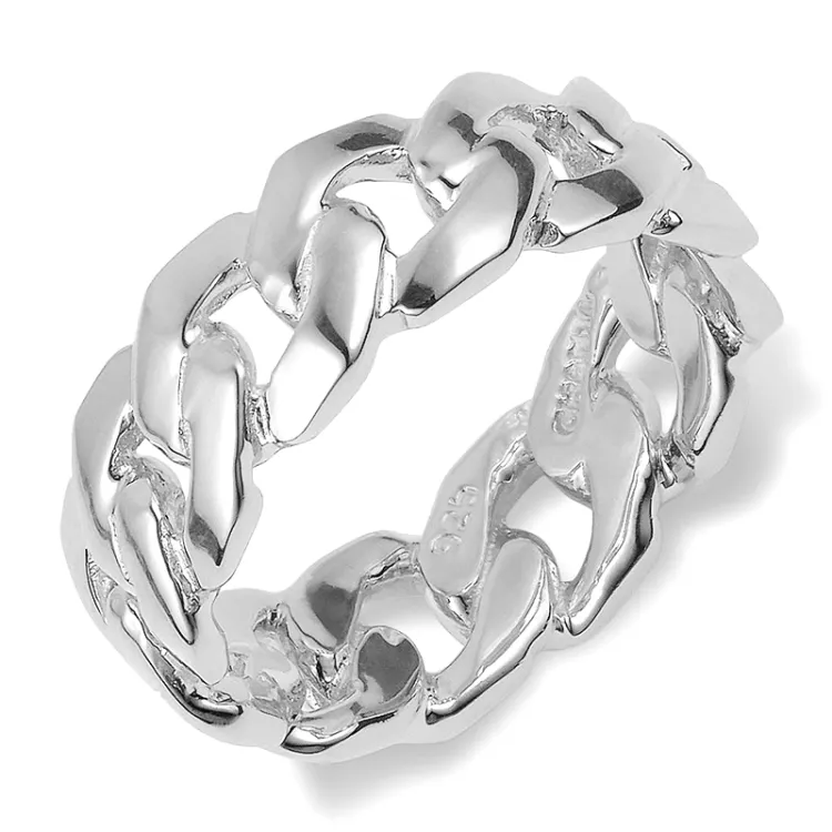 panzer Ring aus Silber