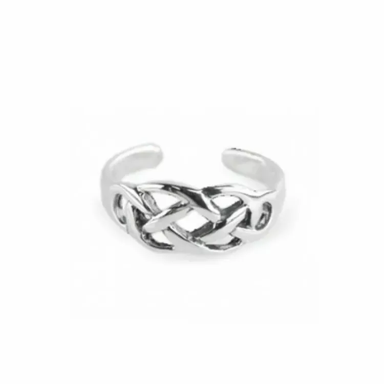 Geflochtenes zehenring aus silber