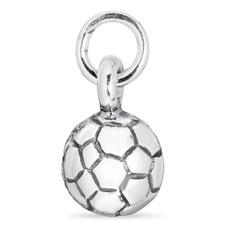 Klein fußball anhänger aus silber