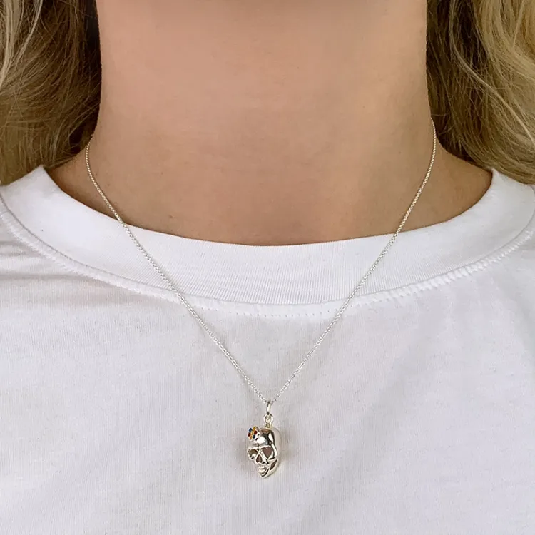 Totenkopf Anhänger aus Silber
