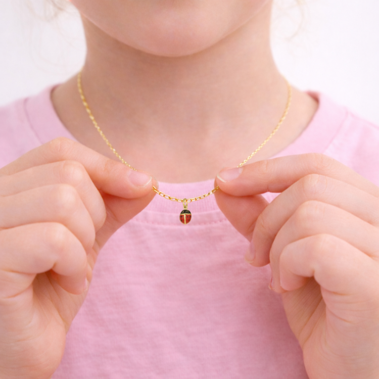Marienkäfer Anhänger aus vergoldetem Sterlingsilber - Little Ones