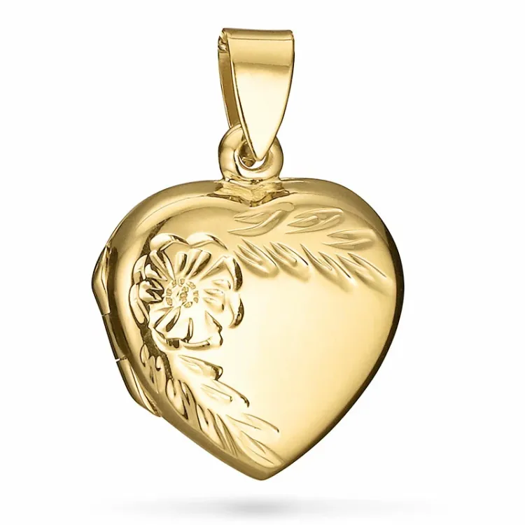 Herz Medaillon aus vergoldetem Sterlingsilber
