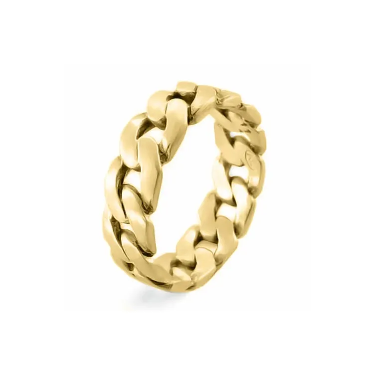 panzer Ring aus vergoldetem Sterlingsilber