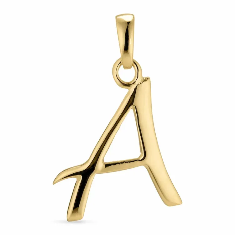 buchstab a Anhänger aus vergoldetem Sterlingsilber - My Letter