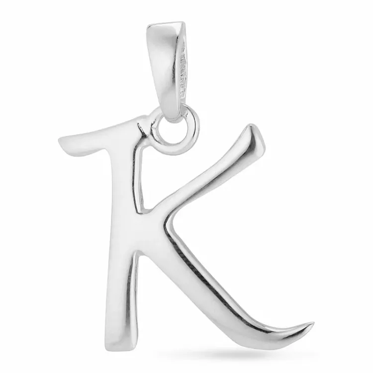 buchstab k Anhänger aus Silber - My Letter