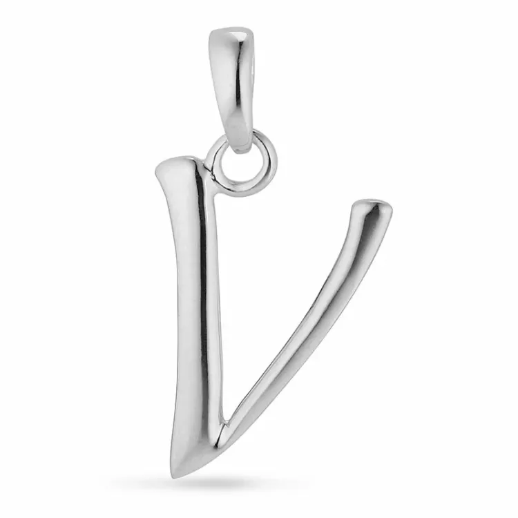 buchstab v Anhänger aus Silber - My Letter
