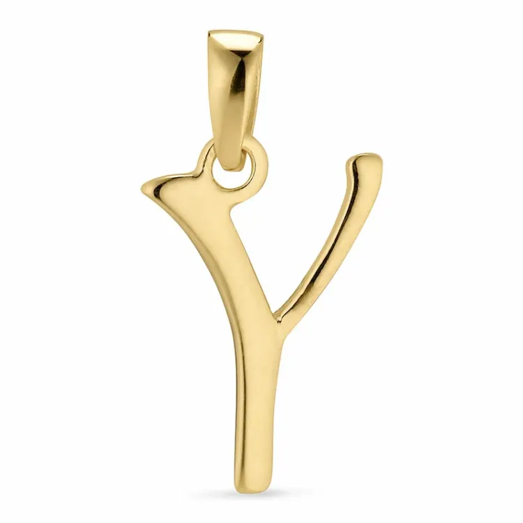 buchstab Y Anhänger aus vergoldetem Sterlingsilber - My Letter