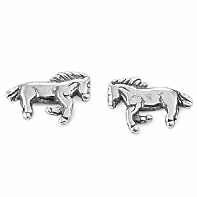Pferde Ohrstecker in Silber