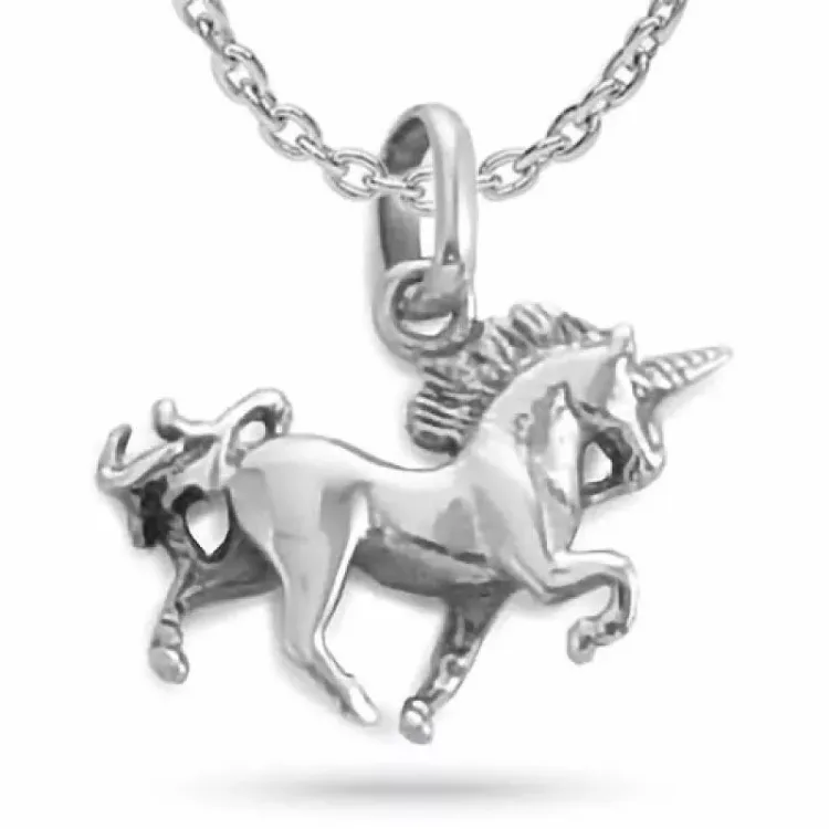 Pferde halskette aus silber und anhänger aus silber