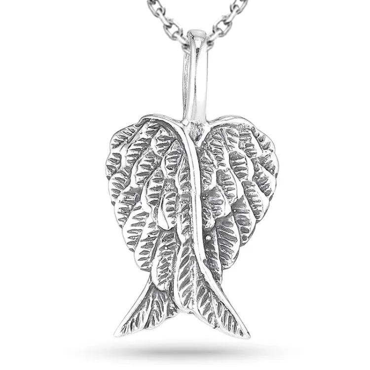 Flügel Halskette aus Silber und Anhänger aus Silber