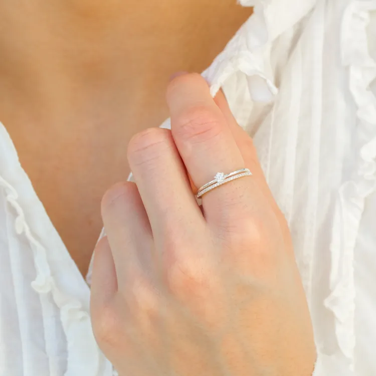 Zirkon Ring aus Silber