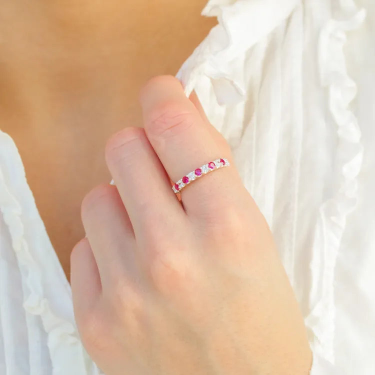 rotem Memoirering aus Silber