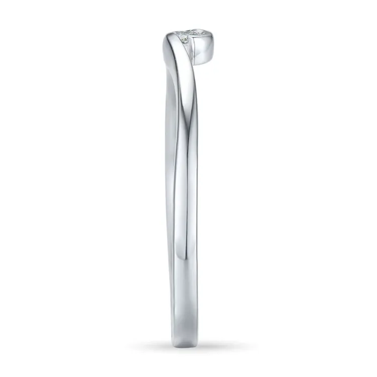 Diamant Ring in 9 Karat Weißgold 0,02 ct