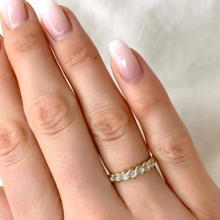 Diamant Ring in 9 Karat Gold mit Rhodium 0,04 ct