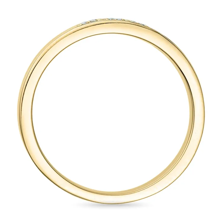 Diamant Gold Memoirering in 9 Karat Gold 0,09 ct