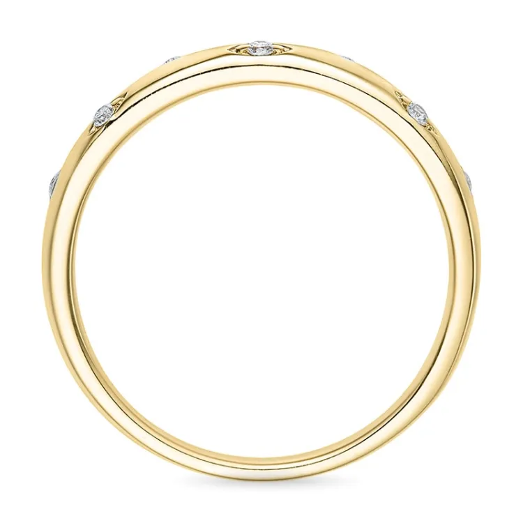 abstraktem Diamantring in 9 Karat Gold 0,09 ct