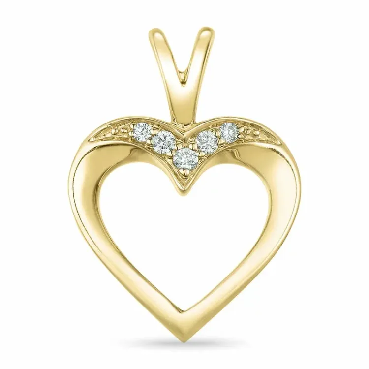 Herz Diamant Anhänger in 9 karat Gold 0,05 ct