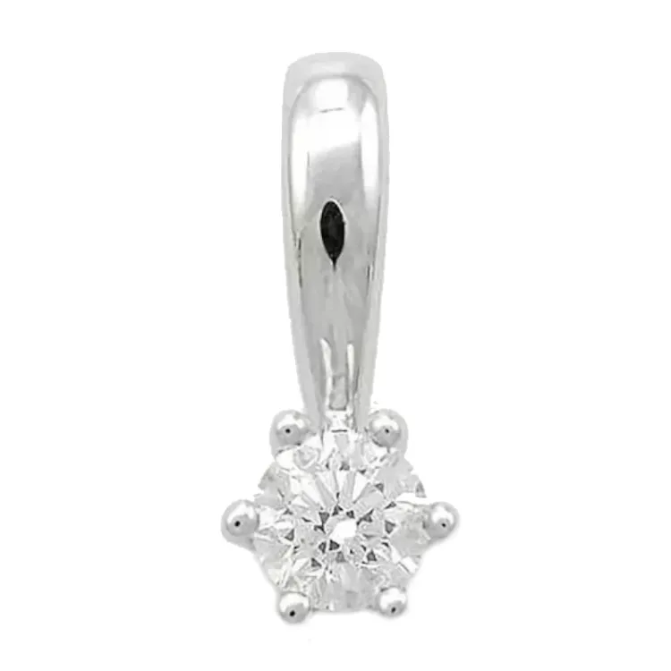 Diamant Anhänger in 9 karat Weißgold 0,10 ct