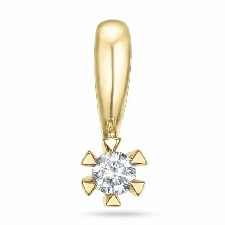 Diamant Solitäranhänger in 9 karat Gold 0,05 ct