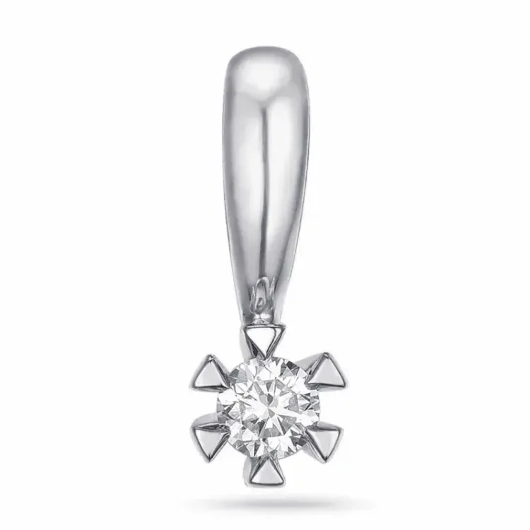 0,05 ct Diamant Solitäranhänger in 9 karat Weißgold 0,05 ct