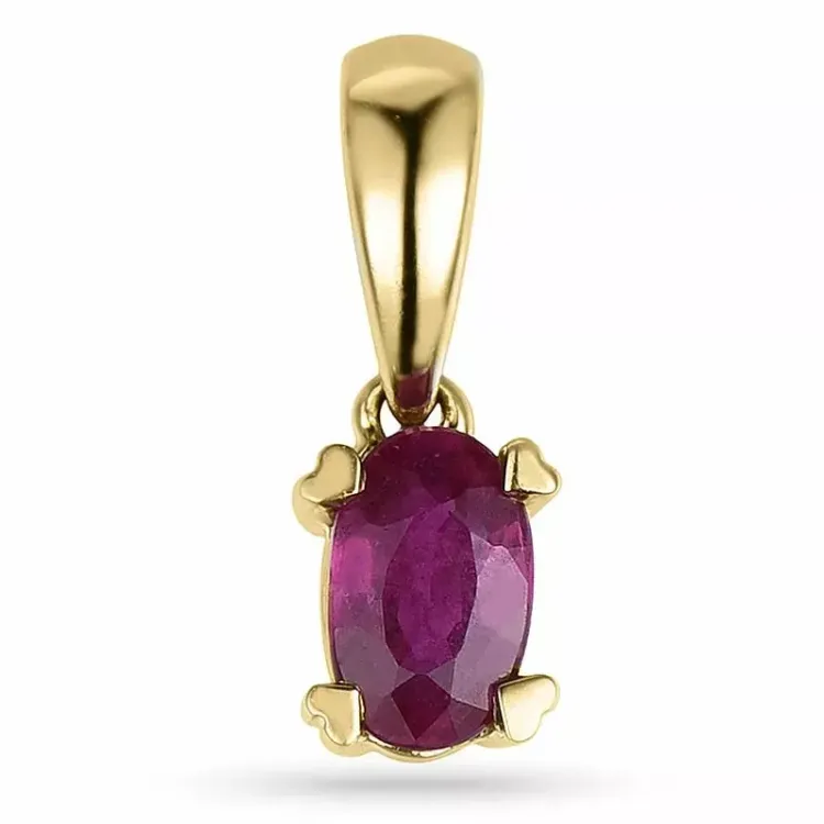 Rubin Anhänger in 9 karat Gold 0,35 ct