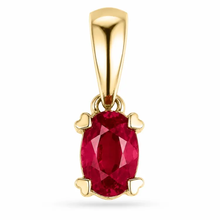 Rubin Anhänger in 9 karat Gold 0,35 ct
