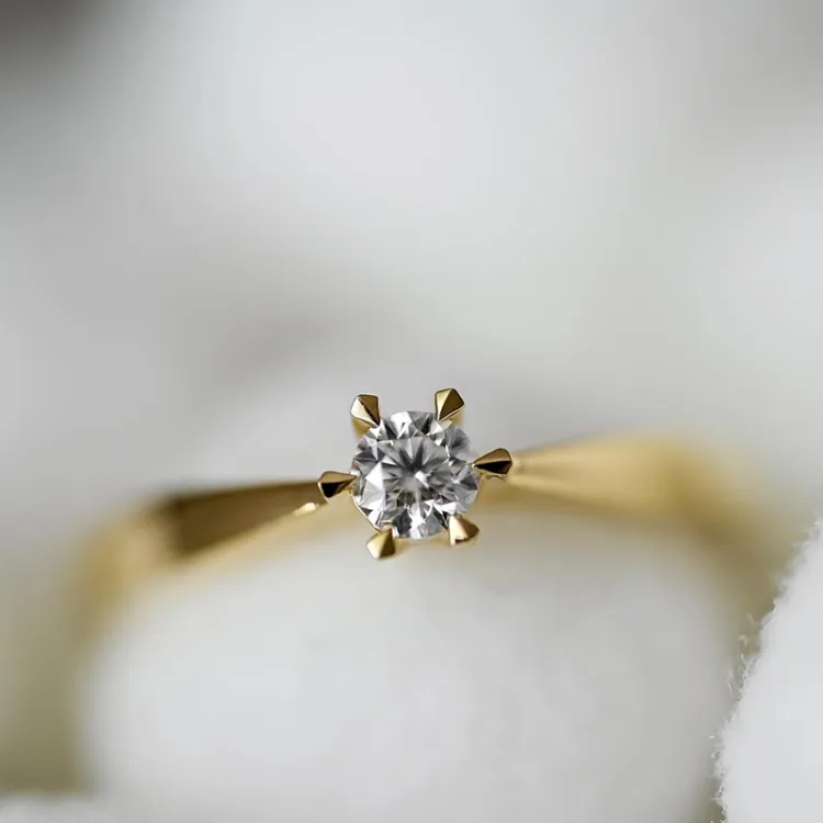 0,20 ct Diamant Solitärring in 14 Karat Gold 0,20 ct
