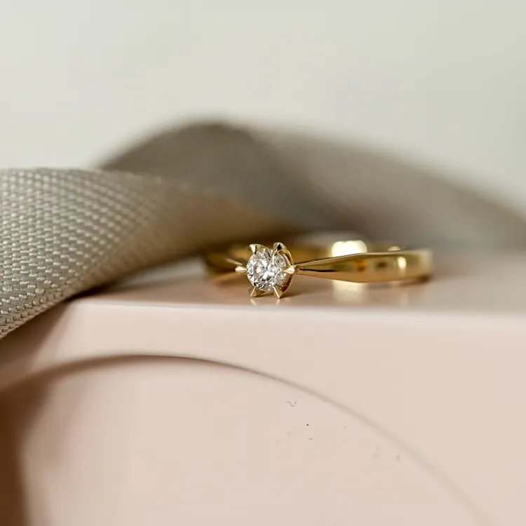 0,20 ct Diamant Solitärring in 14 Karat Gold 0,20 ct