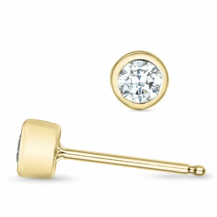 2 x 0,15 ct Kampagne - Brillantohrringen in 14 Karat Gold mit Diamant
