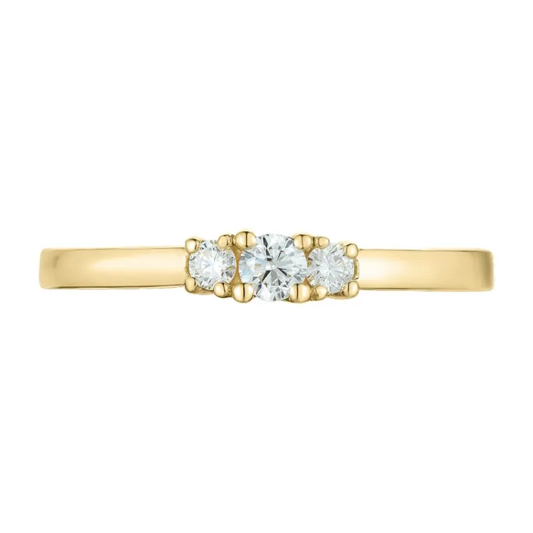 Diamantring in 14 Karat Gold 0,10 ct 0,08 ct