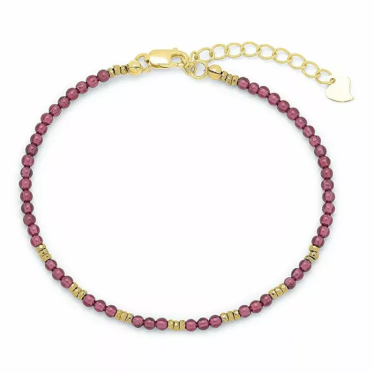 Armband mit Granat und hematite.