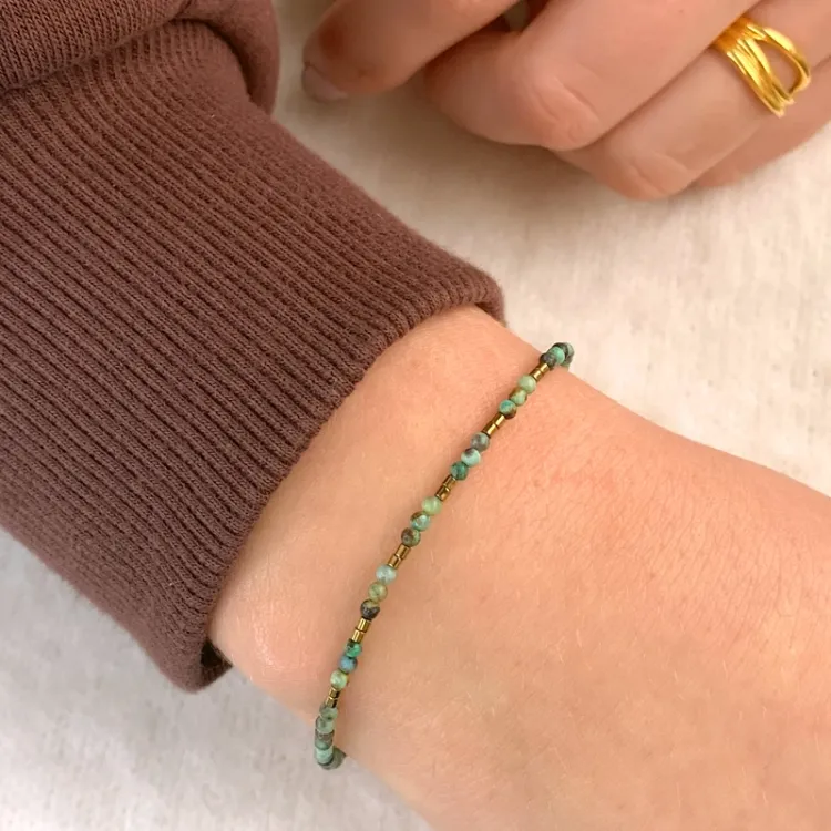 Armband mit Schmuckstein und hematite - Loom Stones