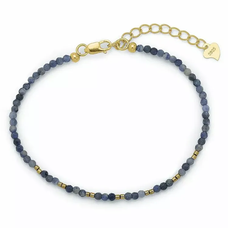 Schmuckstein Armband mit Sodalit und hematite - Loom Stones