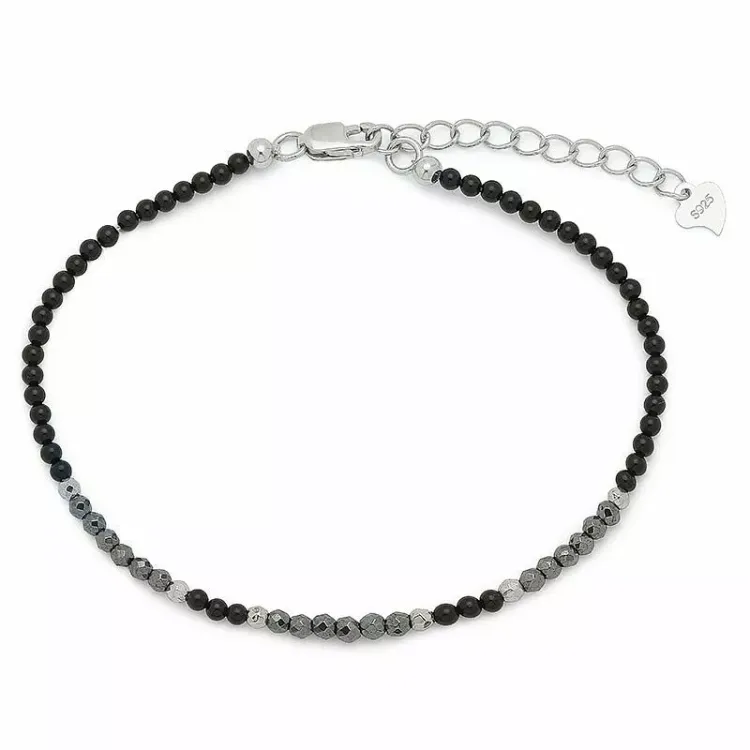 Armband mit Onyxe und hematite - Loom Stones
