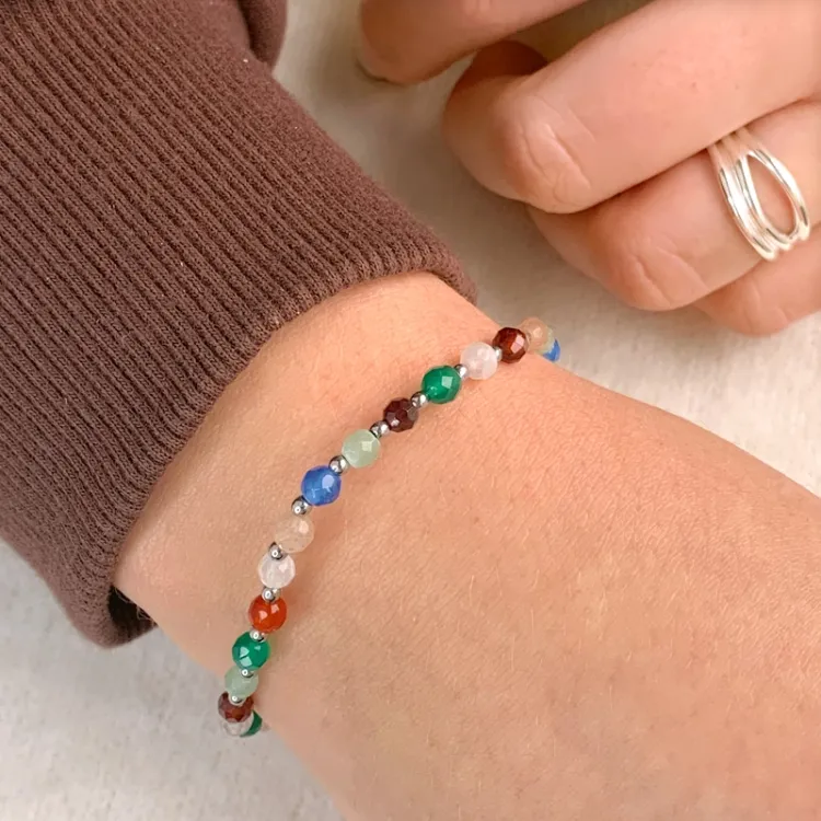 Armband mit hematite und Schmuckstein - Loom Stones