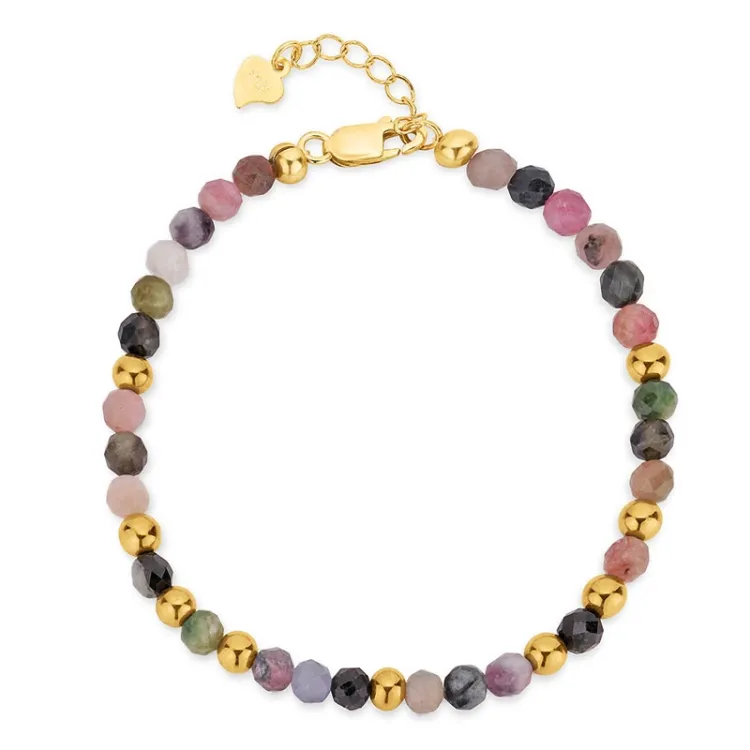 mehrfarbigen Armband mit Turmalin - Loom Stones