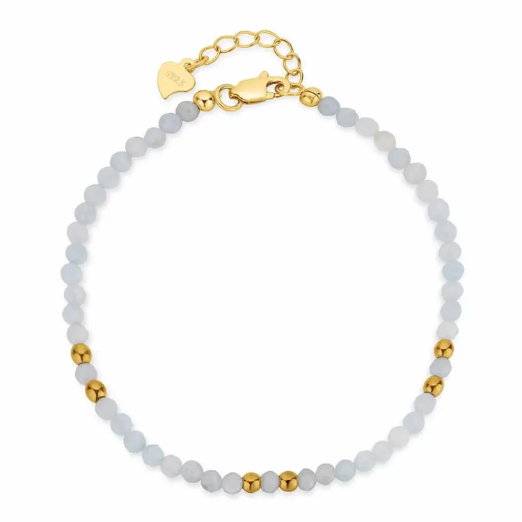 Armband mit Aquamarin - Loom Stones
