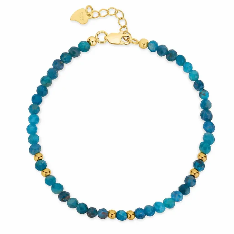 blauem Armband mit Apatit - Loom Stones
