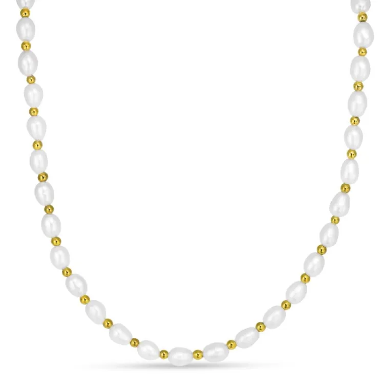hematite Halskette mit Süßwasserperle