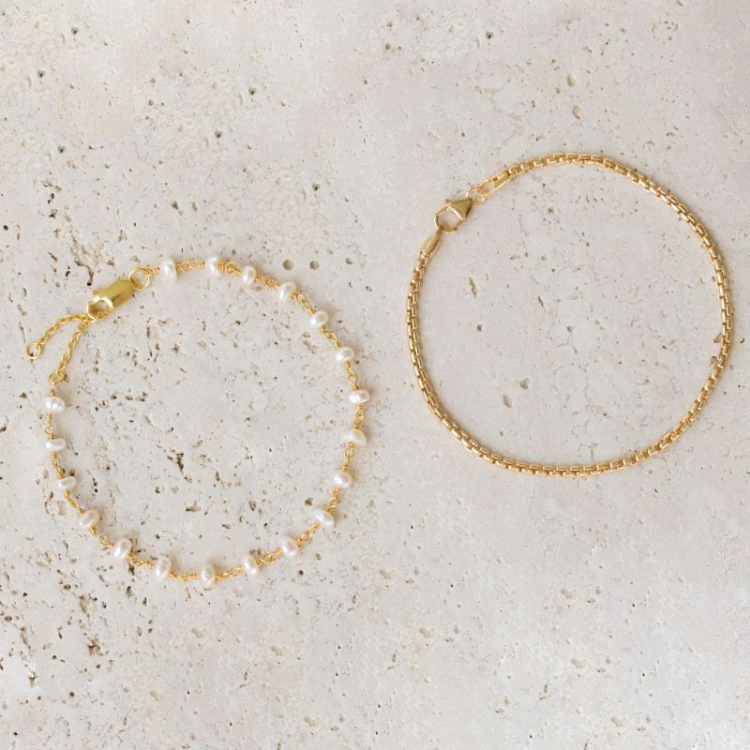 4 mm Armband mit Süßwasserperle