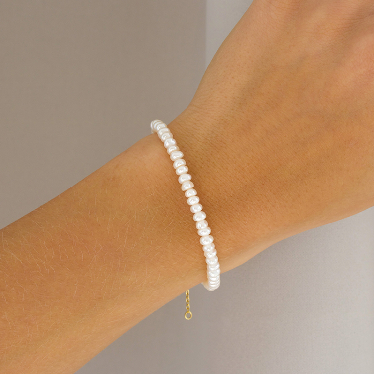 4,5 mm Armband mit Süßwasserperle