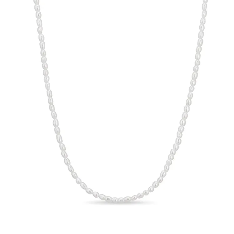 2 mm Halskette mit Süßwasserperle