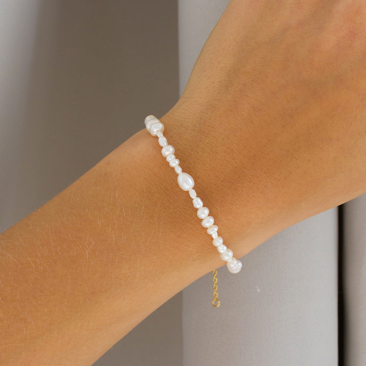 Verschiedenen Größen Armband mit Süßwasserperle