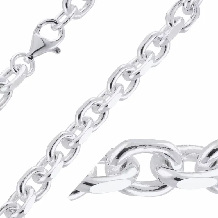 Karte Ankerhalskette aus Silber 45 cm x 6,6 mm